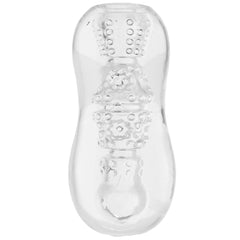 Gripz Dotted Squeezable Clear Stroker