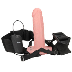 Real Rock Hollow Vibrating 6 Inch Strap-On