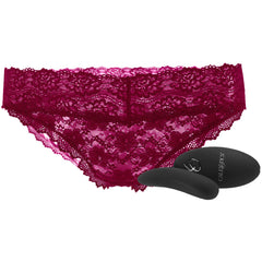 Remote Control Burgundy Lace Panty & Vibe Set