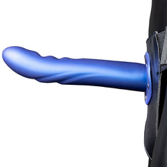 Textured Curved 8 Inch Hollow Strap-On