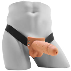 7.5 Inch Hollow Squirting Strap-On with Balls