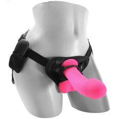 Pegasus Realistic 6.5 Inch Vibrating Strap-On Set