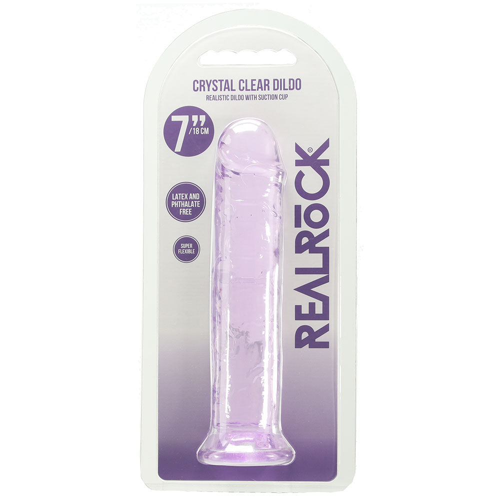 RealRock Crystal Clear Jelly 7 Inch Dildo